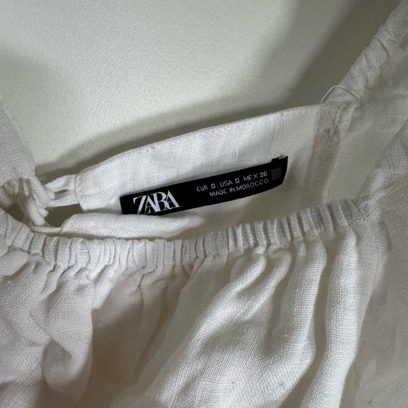 White Ruffled Women's Top - Picture 2 of 3